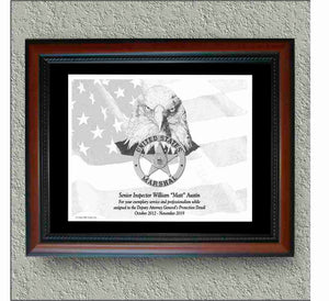 US Marshals "Eagle Head & American Flag" image 0
