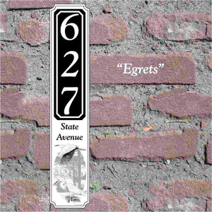 Custom House Sign "Egrets" Artwork image 0