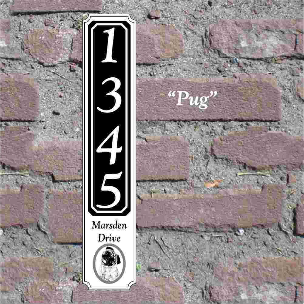 Custom House Sign "Pug" Artwork image 0