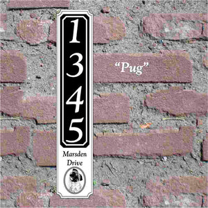 Custom House Sign "Pug" Artwork image 0