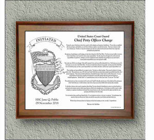 US Coast Guard "CPO CHARGE INITIATED '18" image 0