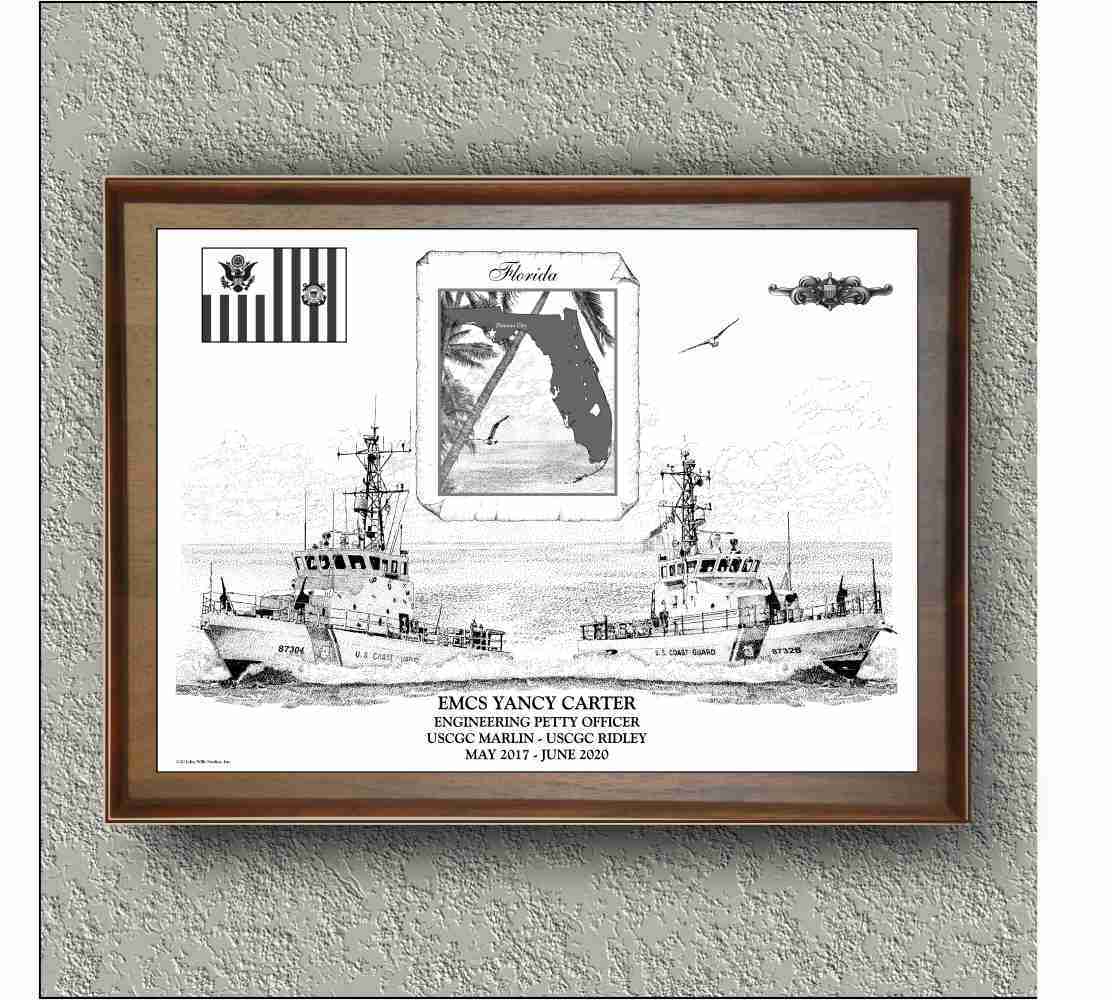 USCGC "MARLIN & RIDLEY With Cutterman's Pin '20" image 1