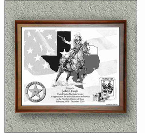 US Marshals "Map Of Texas With Historic Scene '17" image 1
